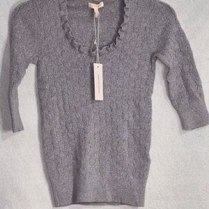 Girls - Gray Cable Knit Sweater XS NWT